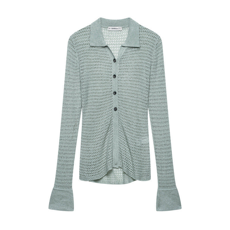European And American Style Casual Loose Stitching Cut Sweater